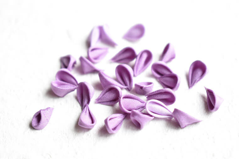 つまみ細工　紫陽花