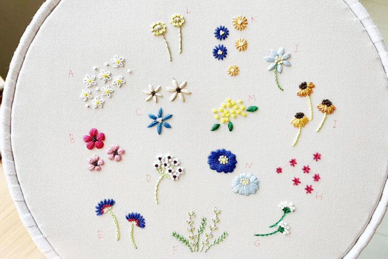 お花の刺繍のやり方 初心者におすすめモチーフ＜図案つき＞ | Craftie ...