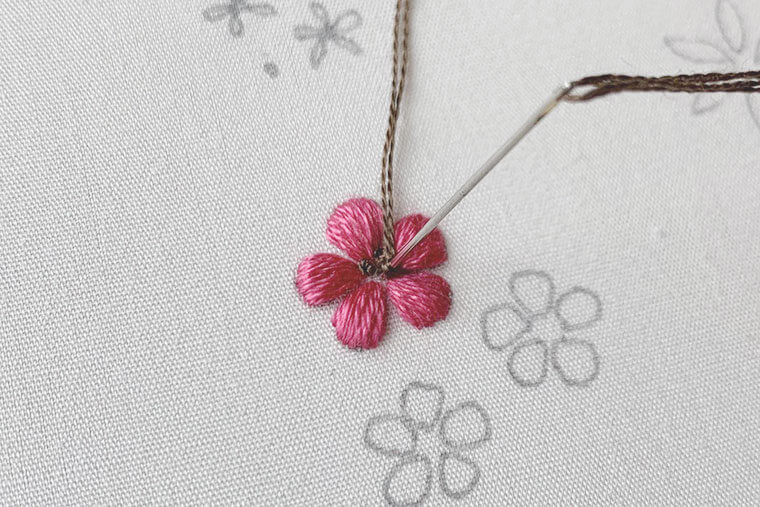 花　刺繍