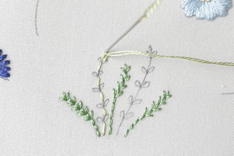 花　刺繍